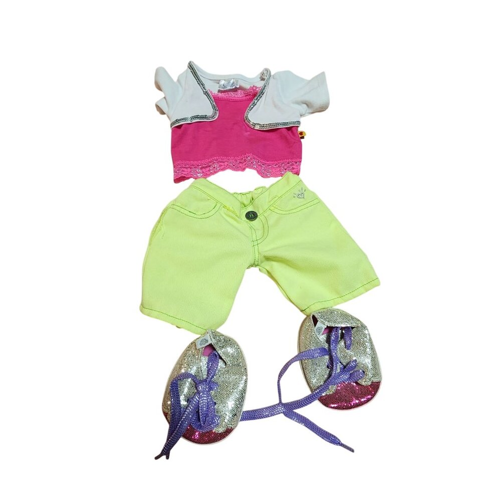 Build a Bear justice Outfit with glitter shoes